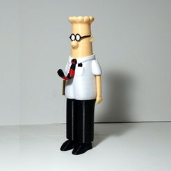 dilbert7a.jpg Бесплатный STL файл Dilbert・3D-печатный объект для загрузки