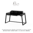 scandinavian-AMARA-inspired-LA-SALLE-DESK-miniature-furniture-2.png Miniature Amara-inspired La Salle Desk with IKEA-Inspired Jokkmokk Chair, Miniature Study Table With Chair, Miniature Office Desk