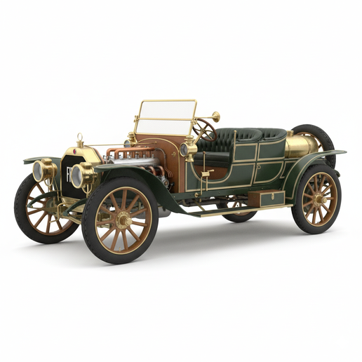 Fiat 60 HP high detail car STL, German sports car STL, easy to print car, hyper detailed car STL, automobile STL, luxury car STL, sports car STL, car model kit STL, car figurine STL, futuristic car STL, 2000s tuner car STL, hatchback STL, roadster STL, ca