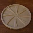 Coaster-Functional-Pinwheel-Printed_in_Wood-Photo.jpg Base para copos-Funcional-Pinwheel-Autocentragem