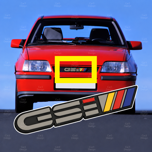OPEL KADETT GSI CHAMPION GRILLE EMBLEM [WITH ORIGINAL ANCHORING]