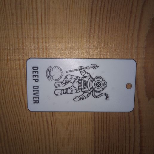 Deep diver – Bookmark No.017 (1mm Master Standard)