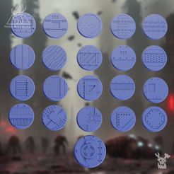 resize-bases.jpg 3D file Rock Head Bases Set x21・3D printable model to download