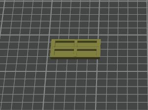 50x25 MM Square base ribbed