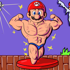 Mario.png Mario and Luigi (Mario Bros) Muscled/Breasted