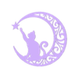 gato en la luna.stl cat on the moon