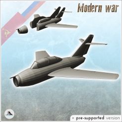 1-PREM.jpg STL file Mikoyan-Gourevitch MiG-17 soviet fighter - Soviet Union Communism Red Army Military Russia Cold Era War・Model to download and 3D print