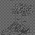Capture-d'écran-2023-10-27-153112.png pair of NIKE AIR FORCE ONE SHOES WITH FLOWER | WALL DECORATION, FRAME