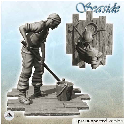 4.jpg Pirate sailor with turban brushing the ground (9) - Jungle Blackbeard Island Beach Piracy Caribbean Medieval