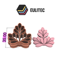 2-hoja-triple-eulitec.com.png STL file Polymer clay cutter/ Belle triple feuille/Lorren3d・3D printable model to download