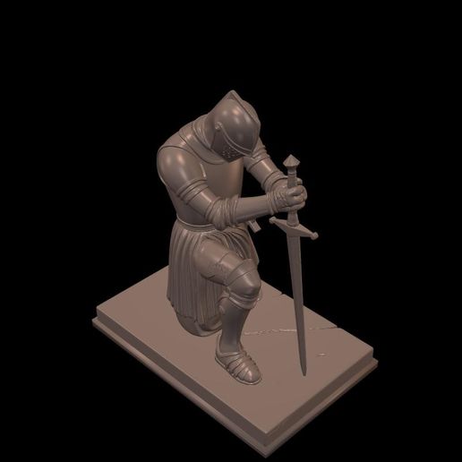jpg_frame_01.jpg Ai - 0020 - Praying Stone Knight Monument Figure