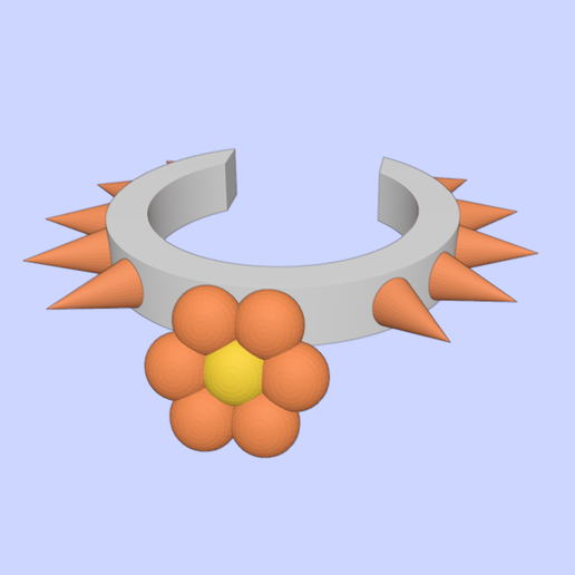 Necklace B3 - Flower (4) 3D model by Greenleen_Workshop