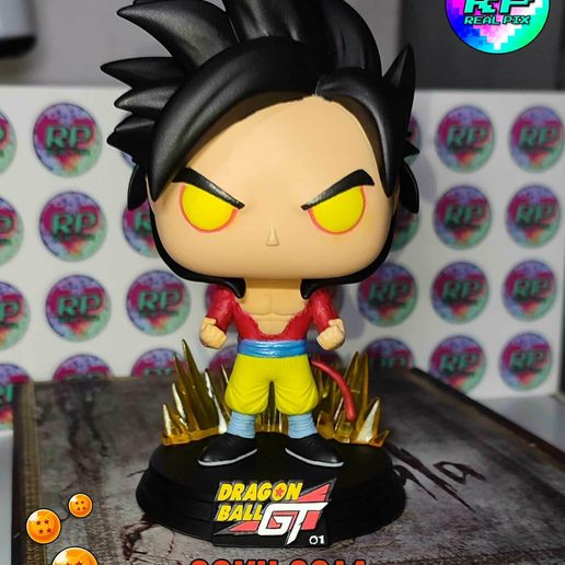 👾 Goku SSj4 Custom Pop・ 3D File for 3D printing・Cults
