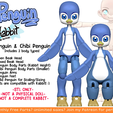 p1.png [KABBIT BJD] Penguin Kabbit Ball Jointed Doll - (For FDM and SLA Printing)