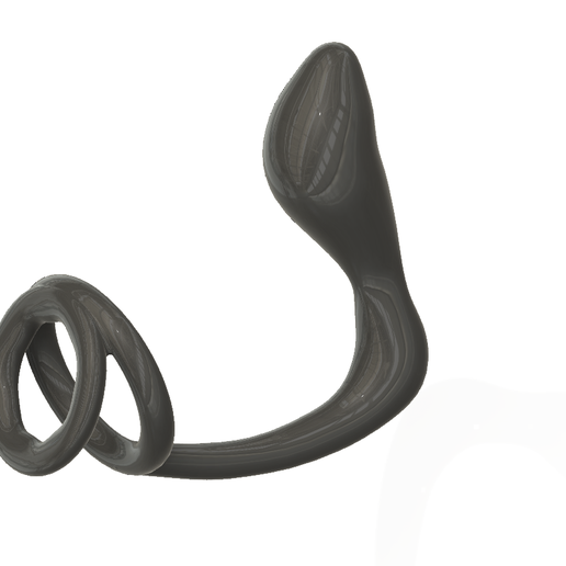 male Double Loop Anal Plug Male Prostata Massage Butt ap-33 3d print  cnc STL File for Cults