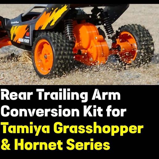 Rear Trailing Arm Conversion Kit for Tamiya Grasshopper & Hornet Series 3D model