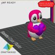 Penguin-holding-heart-valentine-gif-6.jpg Cute Penguin Holding Heart - Knit Style 3D Model ❤️🐧