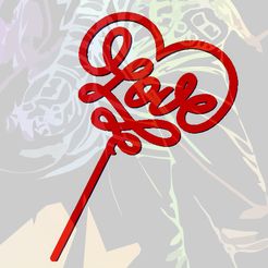 LOV.jpg 3D file CAKE TOPPERS LOVE・3D print object to download