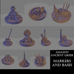 Amazon Markers.png STL file Amazonian Markers and Bases・3D printer design to download, Ellie_Valkyrie