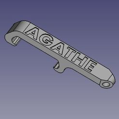 agathe.jpg STL file Pocket bottle opener Agathe・Model to download and 3D print