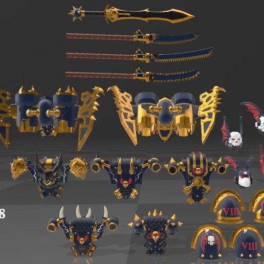 Custom 1/18 Night Lords Gear