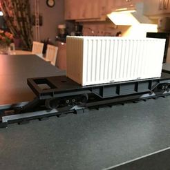 IMG_0270.JPG Télécharger fichier STL gratuit Wagon de marchandises pour OS-Railway - système ferroviaire entièrement imprimable en 3D ! • Plan à imprimer en 3D, Depronized