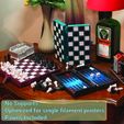Chess-Banners.jpg Chess / Backgammon Foldable Portable Board (Pawns Included)