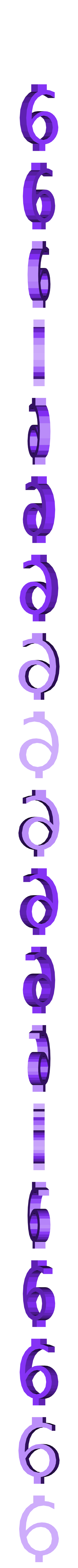 6.stl Basic Number Candle - Birthday Candle