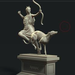 ZBrush-2023.-01.-01.-20_46_43-2.png Fichier STL gratuit Statue grecque antique Artémis, déesse de la chasse・Objet imprimable en 3D à télécharger