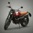 0-fantic_caballero_500_scrambler-3d121.jpg Fantic Caballero 500 Scrambler – Retro Scrambler Motorcycle STL 3D Print Model