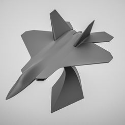 F22.jpg Minimalist F-22 Raptor - 3D Printable STL Model
