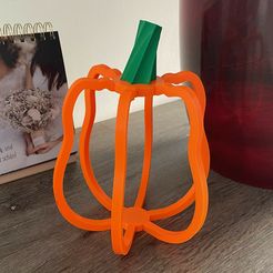 Pumpkin4.jpg STL file Sliced pumpkin 2 (Sliced Pumkin) - decoration for autumn and Halloween・3D printable design to download