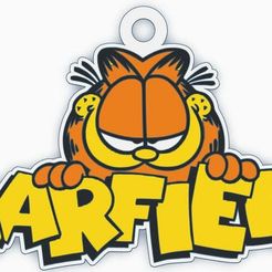 garfield-COMPRESS.jpg Fichier STL Porte-clés Garfield avec nom・Modèle à télécharger et à imprimer en 3D