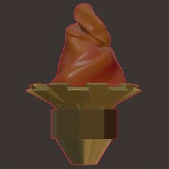 Screenshot_20230524_213313_Nomad-Sculpt.jpg Archivo STL Lecho de impresión Boquilla olímpica Contenedor de llama・Diseño de impresora 3D para descargar