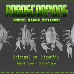 Roboscorpions.jpg Бесплатный 3D файл Набор Робоскорпион・Модель 3D-принтера для загрузки