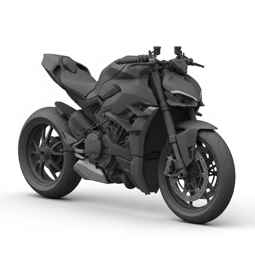 Ducati Streetfighter V4 motorcycle, track ready motorcycle STL, motorcycle 3D model, V-twin motorcycle STL, motorcycle lamp STL, motocross bike STL, wide tire motorcycle STL, motorbike, pre supported motorcycle STL, sci fi motorcycle STL, split parts moto