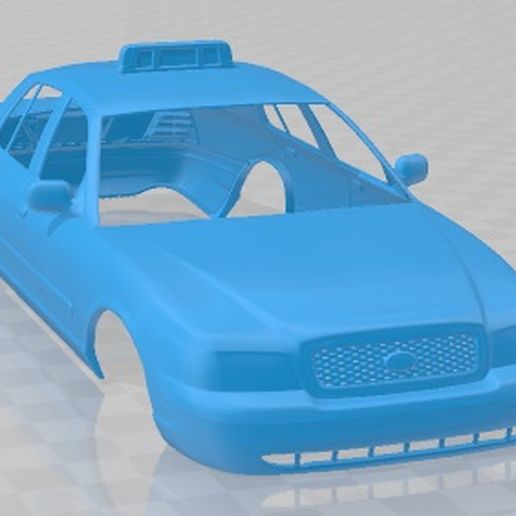 Ford-Crown-Victoria-Taxi-2005-2.jpg 3D file Ford Crown Victoria Taxi 2005 Printable Body Car・3D printer model to download, hora80