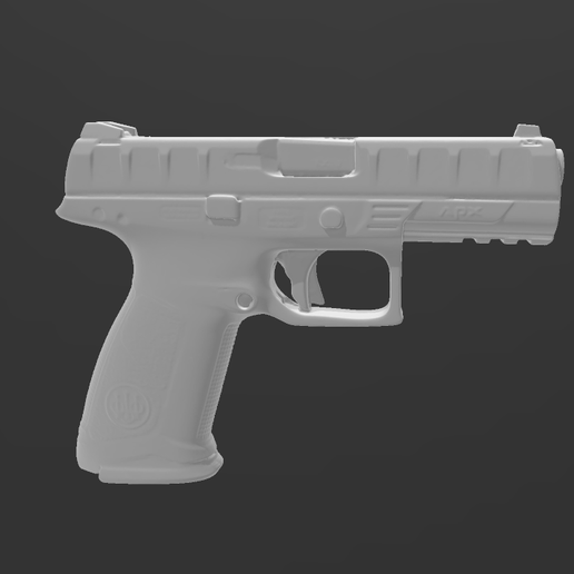 3D SCANNING BERETTA APX REAL SIZE SCAN GUN MOLD 3D model