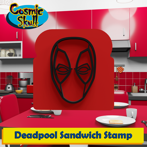 Deadpool Sandwich Stamp 3D model