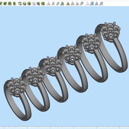 1.jpg Printable STL jewelry engagement ring round flower 0.52ct