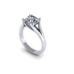 1.jpg Archivo STL Alianza de Diamantes Solitario R033・Modelo imprimible en 3D para descargar
