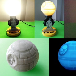 Capture d’écran 2018-01-12 à 14.38.00.png STL-Datei Princess lamp leia (star wars) kostenlos・Objekt zum Herunterladen und Drucken in 3D