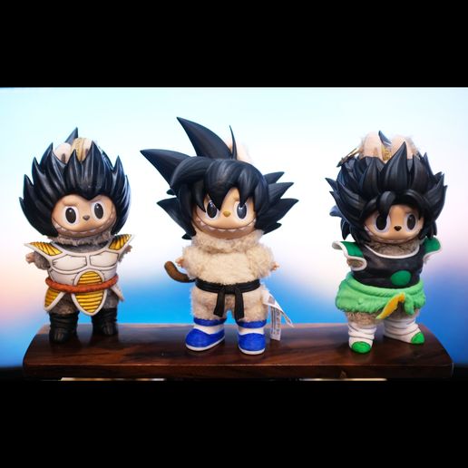 Labubu 配件 - 贝吉塔赛亚人盔甲和鞋子 - 万圣节龙珠装扮