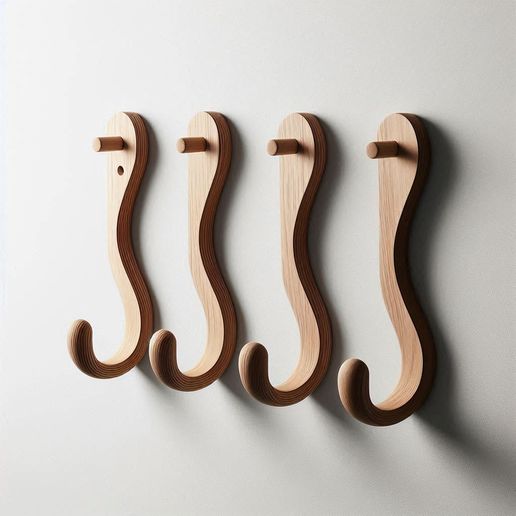 Modern Minimalist Wall Mounted Home Hook Organizer Holder