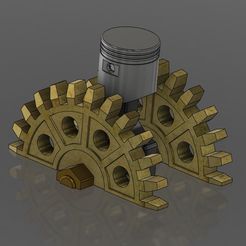 pic1.jpg Steampunk Piston and Cogs Monitor Stand feet