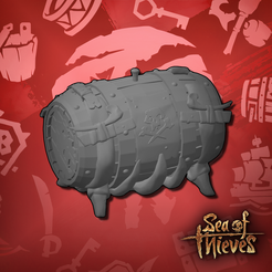 Skeleton-Gunpowder-Barrel.png Fichier STL SEA OF THIEVES Squelette Baril de poudre à canon・Plan imprimable en 3D à télécharger