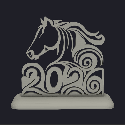 🔥 2026 Fire Horse pedestal – New Year Chinese Zodiac Sign
