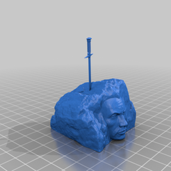Schermata-2021-12-09-alle-22.41.56.png Free STL file Sword in the ROCK!・Model to download and 3D print