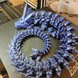 Kristalldrache, bewegliches Flexi-Wackeltier, Druck an Ort und Stelle, Fantasy