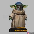 08.jpg Yoda Baby with Mandalorian Helmet High quality